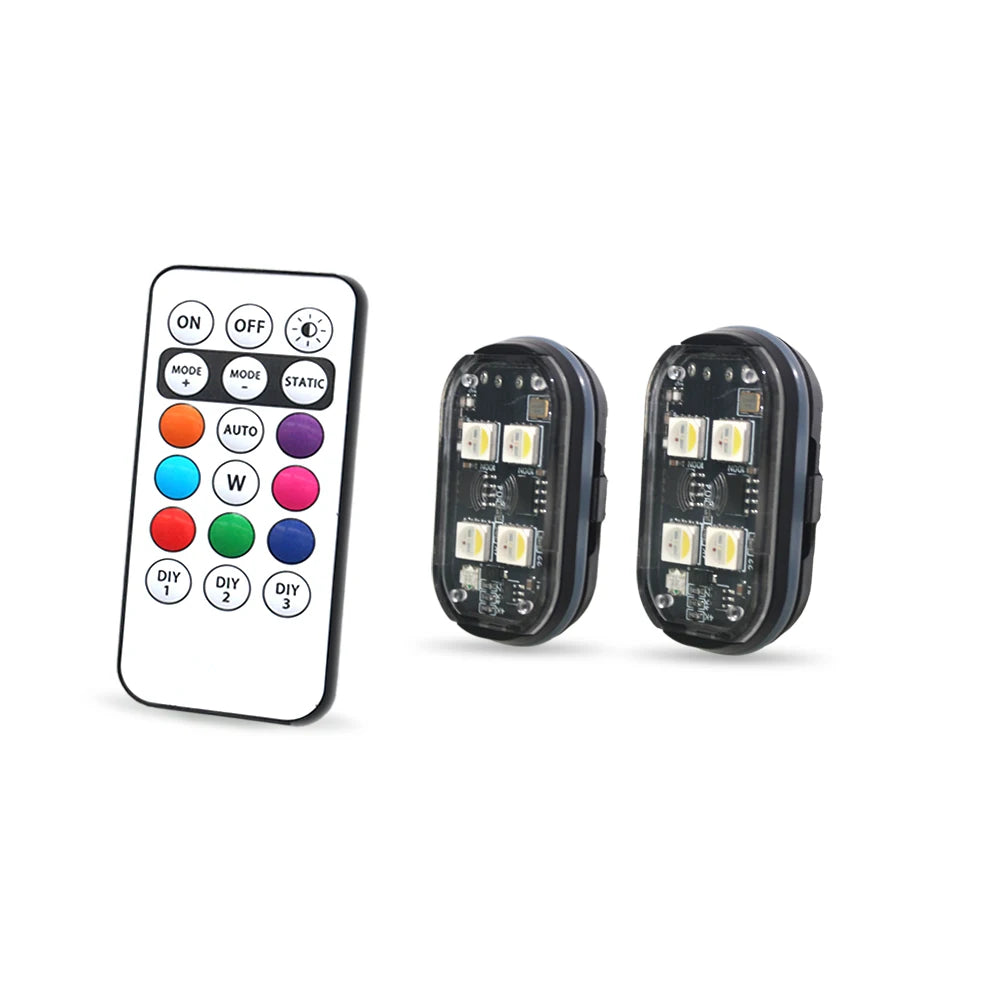 🚗 Wireless LED Strobe Lights (2/4 PCS)