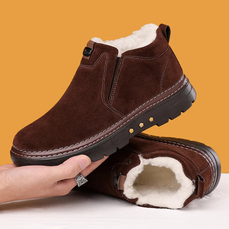 Men's Fleece-Lined Cotton Snow Boots