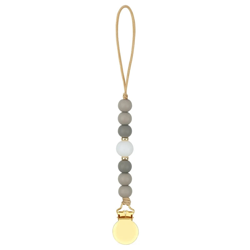 Silicone Bead Pacifier Clip Chain