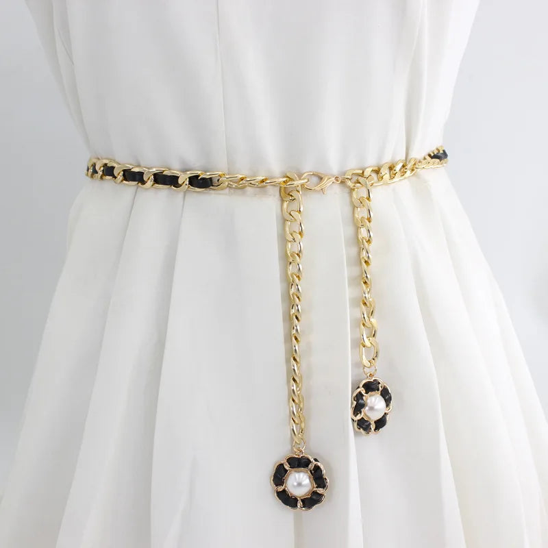 Gold Tassel Waist Chain Belt