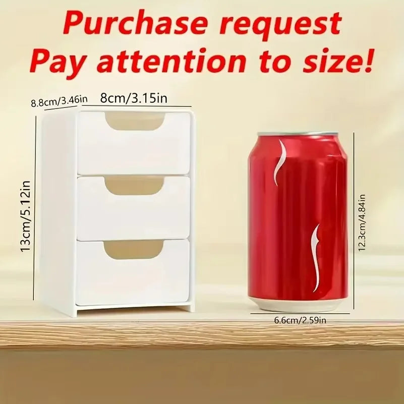 3-Tier Drawer Cosmetic Organizer