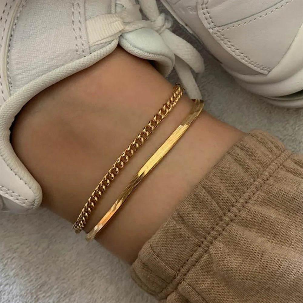 Gold Snake Chain Anklet