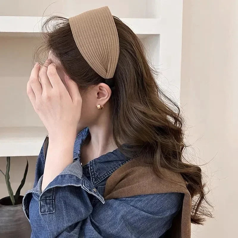 Wide Knit Cotton Headband