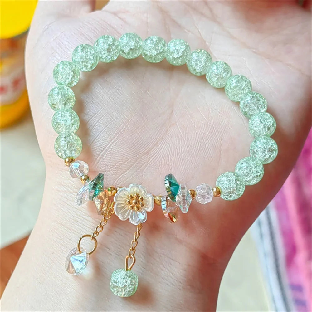 Daisy Crystal Bead Bracelet