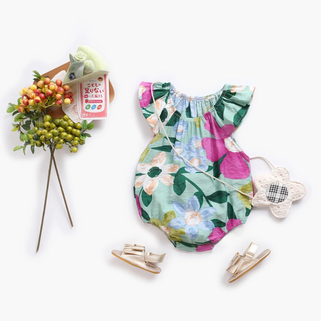 Floral Cotton Baby Girl Bodysuit
