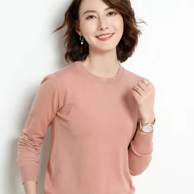 Women's Classic Wool Crew Neck Sweater
