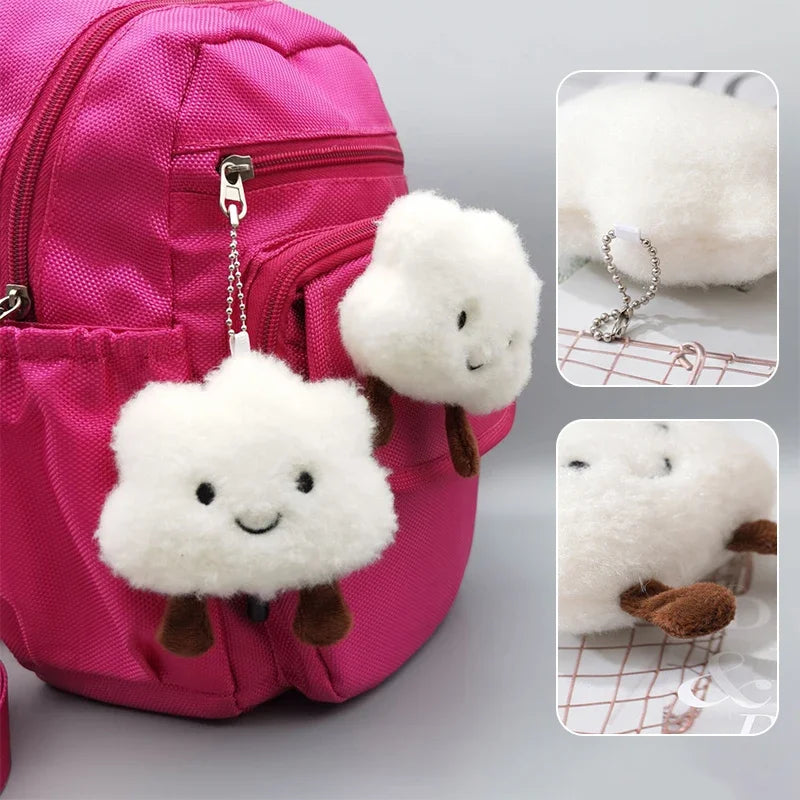 Plush Smile Cloud Keychain