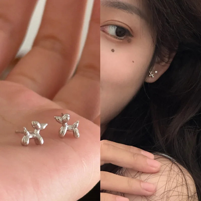 Tiny Metal Charm Stud Earrings