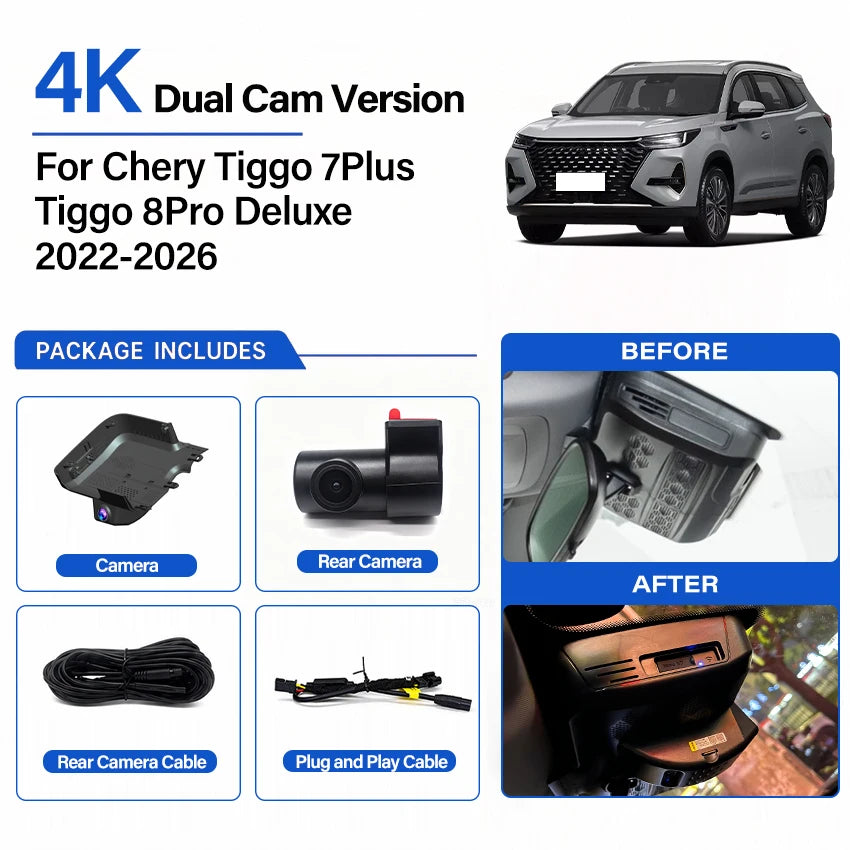 📷 4K Dash Cam for Chery