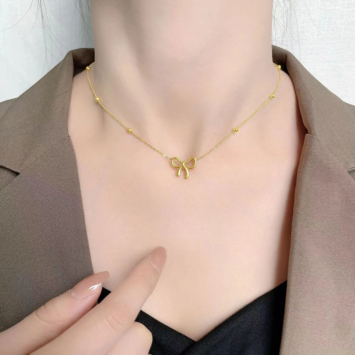 🎀 Bow Charm Jewelry Set