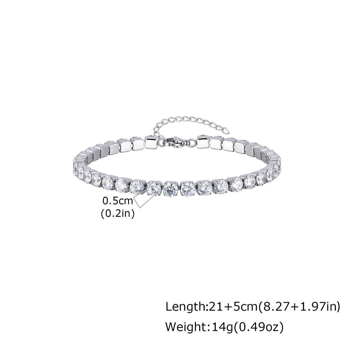 💎 CZ Tennis Anklet Chain
