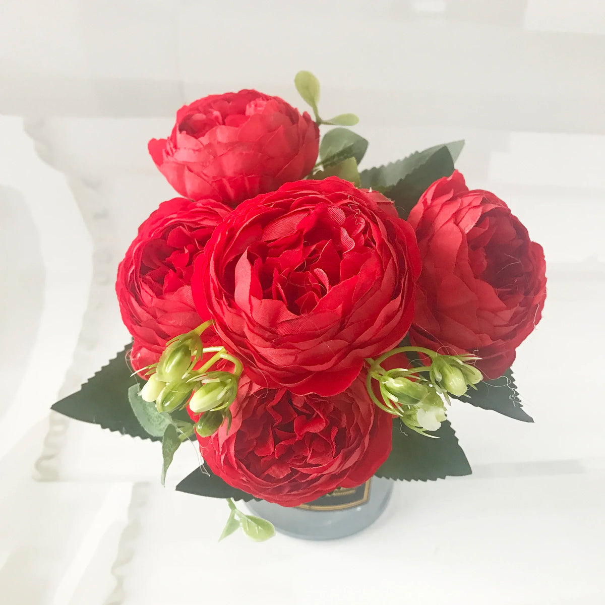 Pink Silk Peony Bouquet 30cm