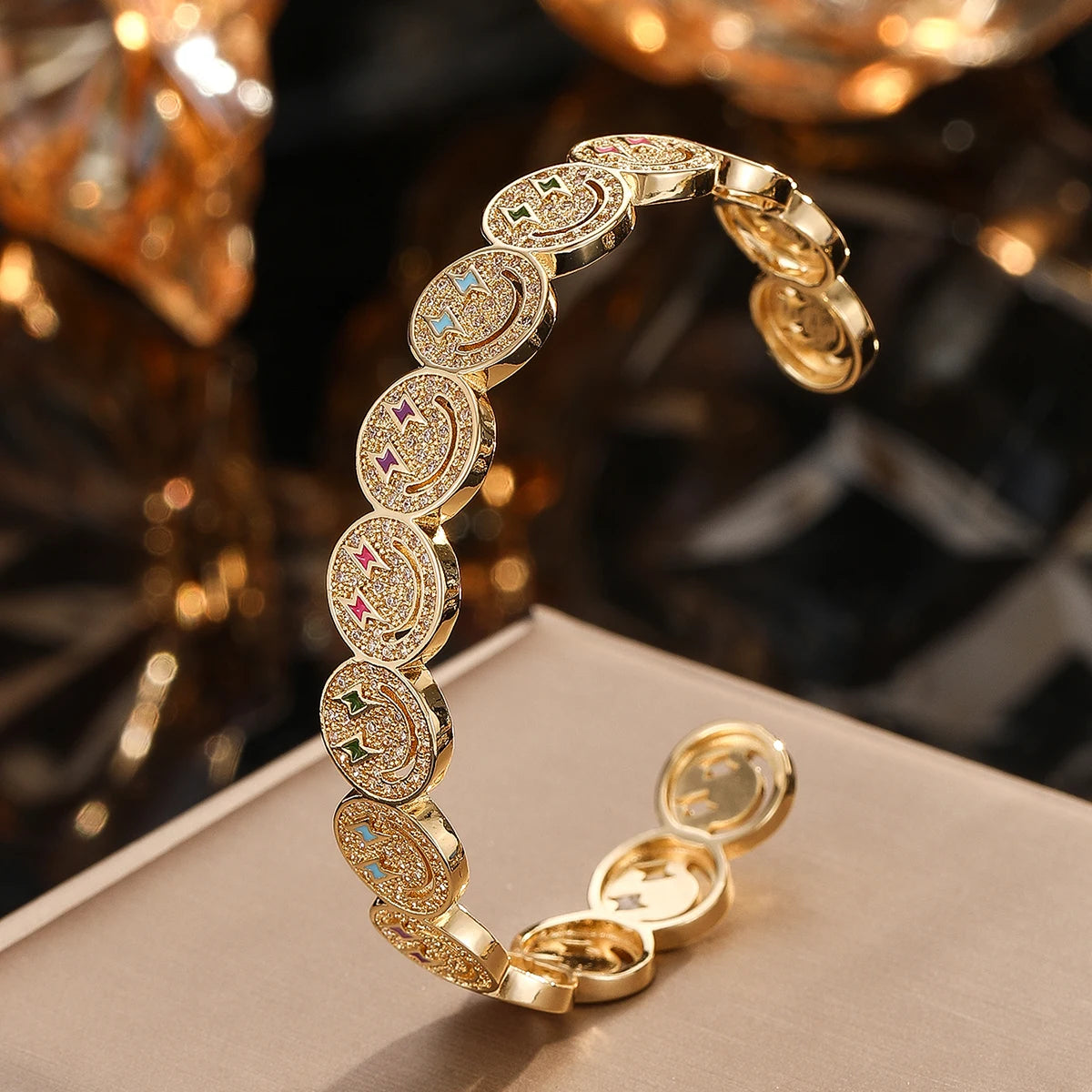 ⚡ Lightning Smiley Zircon Bracelet