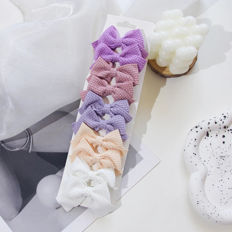 Girls Hair Bow Clips – 10 Pcs