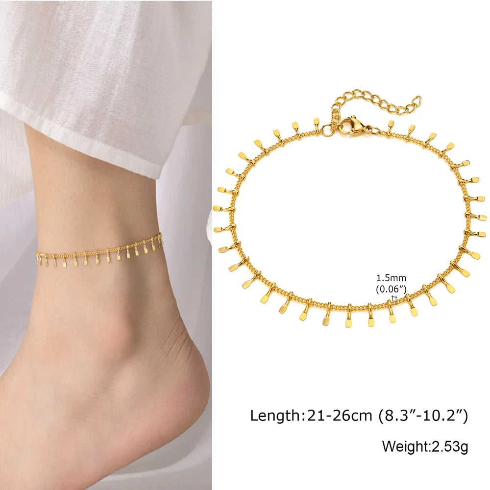 ❤️ Gold Heart Anklet Bracelet