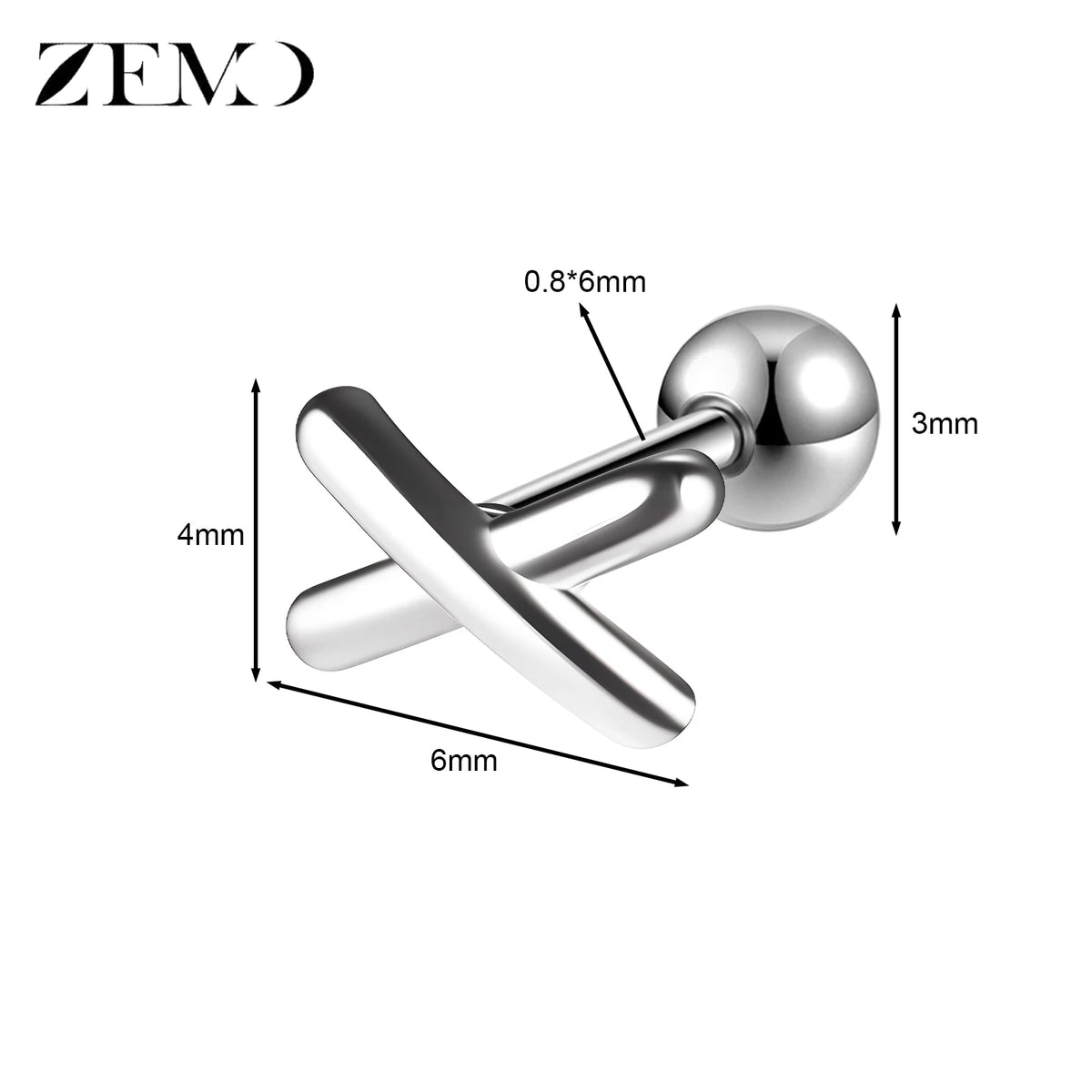 Cute Cartilage Stud Earring (20G, 1 Pc)