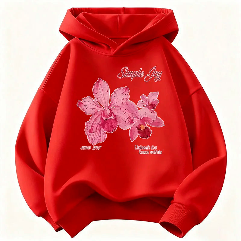 Kids Flower Print Hoodie