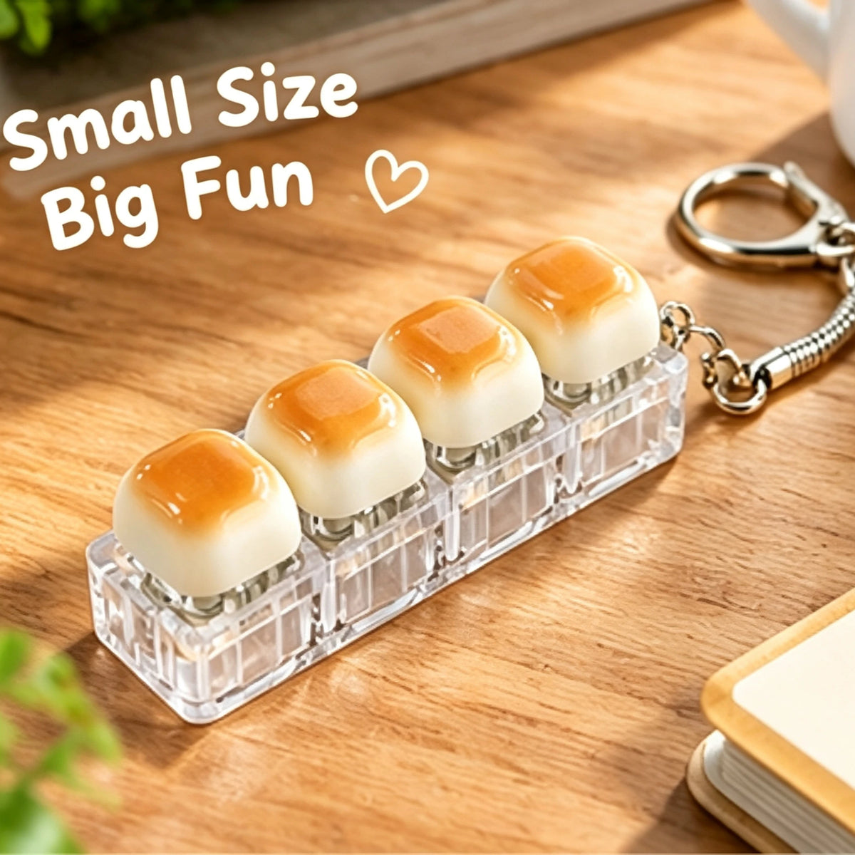 Bread Clicker Fidget Keychain