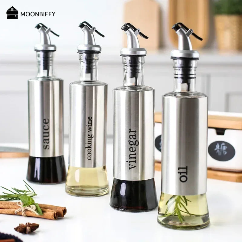 No-Drip Stainless Steel Oil Bottle