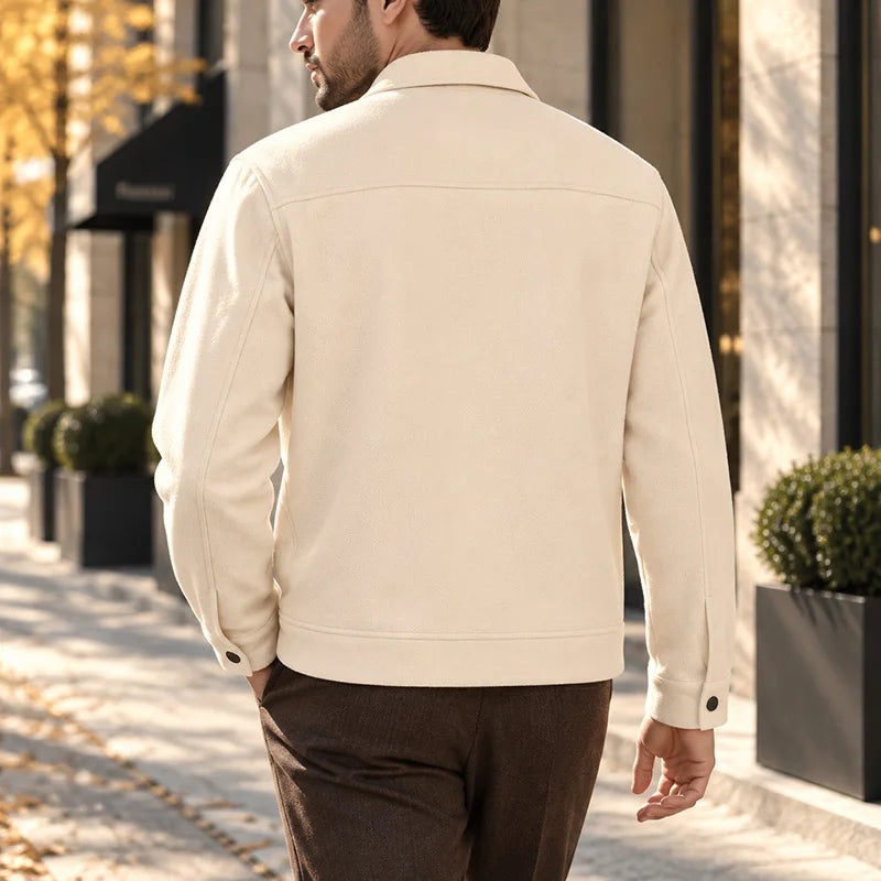 Men's Brushed Lapel Short Jacket