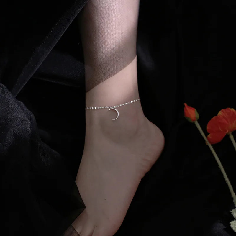 925 Silver Double-Layer Disc Anklet