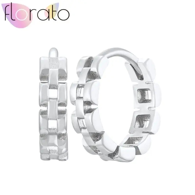 925 Silver Plain Circle Hoop Earrings