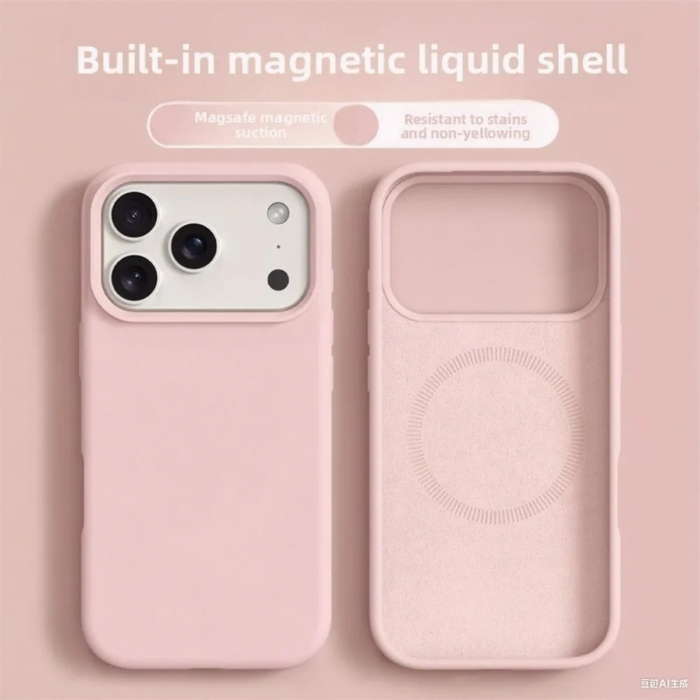 Magnetic Liquid Silicone iPhone Case