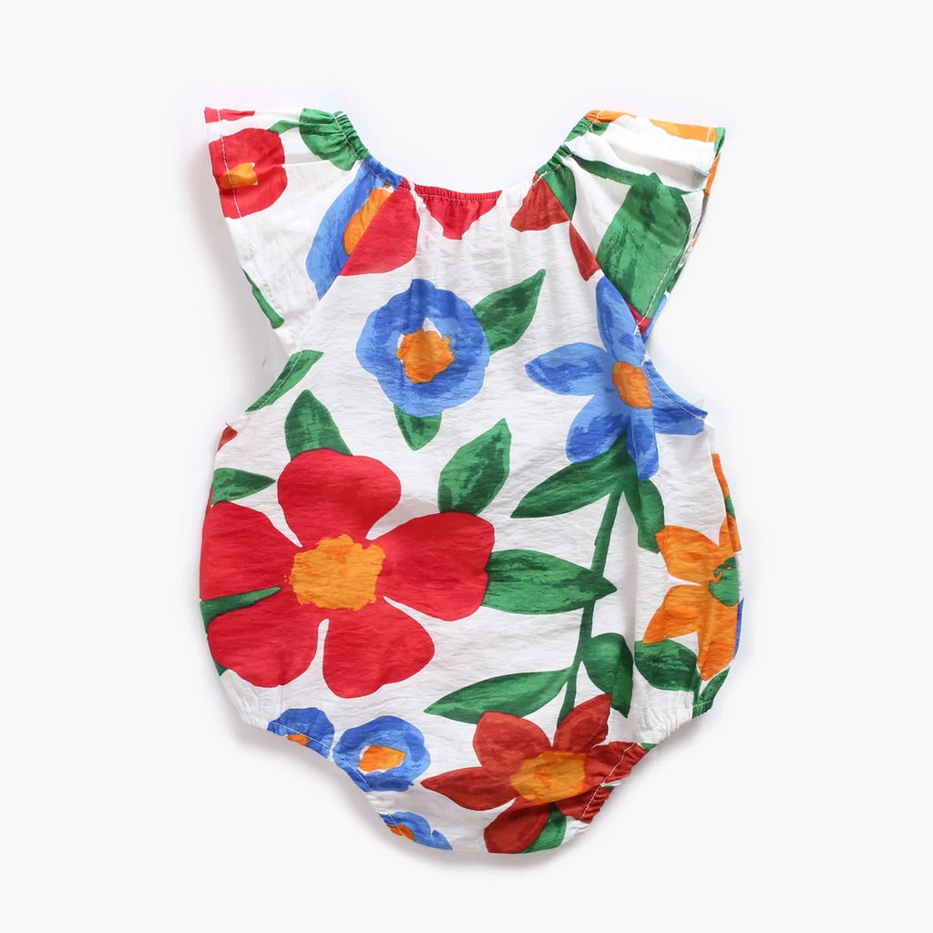 Floral Cotton Baby Girl Bodysuit