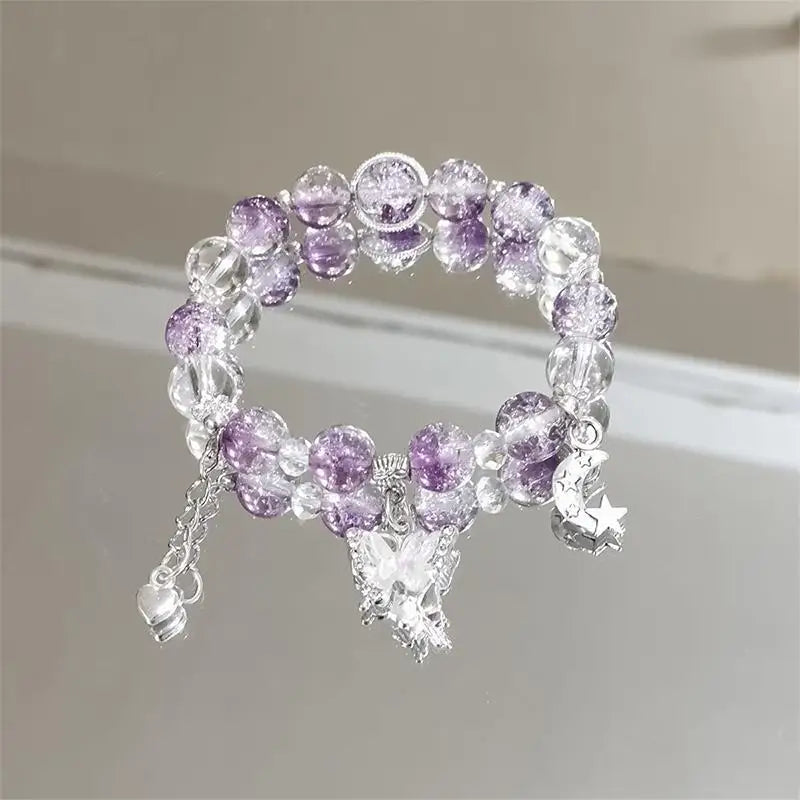 Lucky Bead Butterfly Charm Bracelet