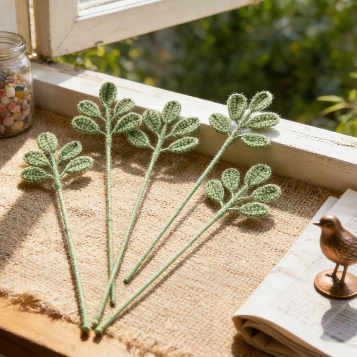 Handmade Crochet Yarn Rose