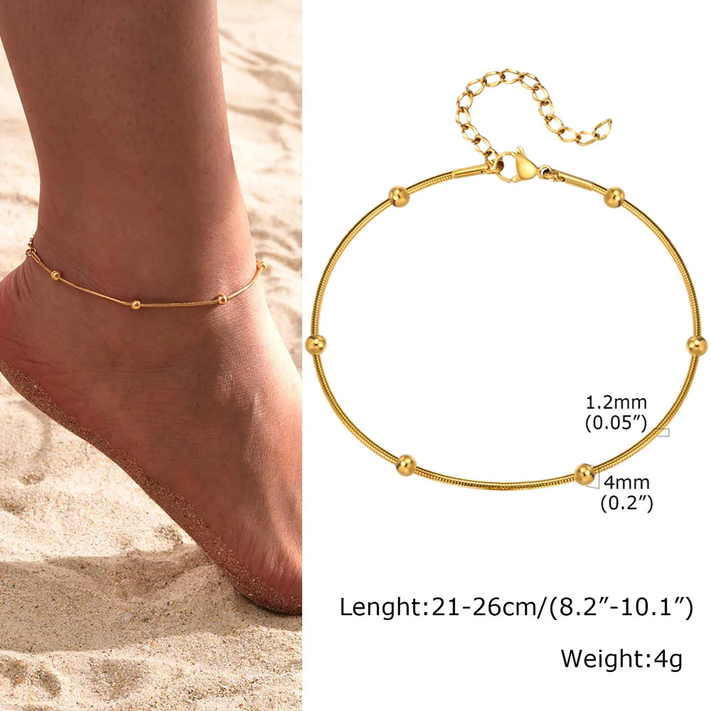 ❤️ Gold Heart Anklet Bracelet