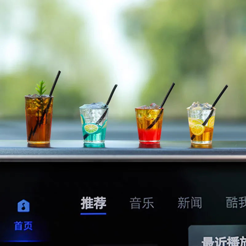 🥤 Mini Drink Cup Car Ornament