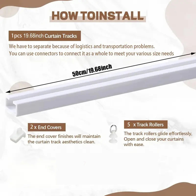 Self-Adhesive Ceiling Curtain Track