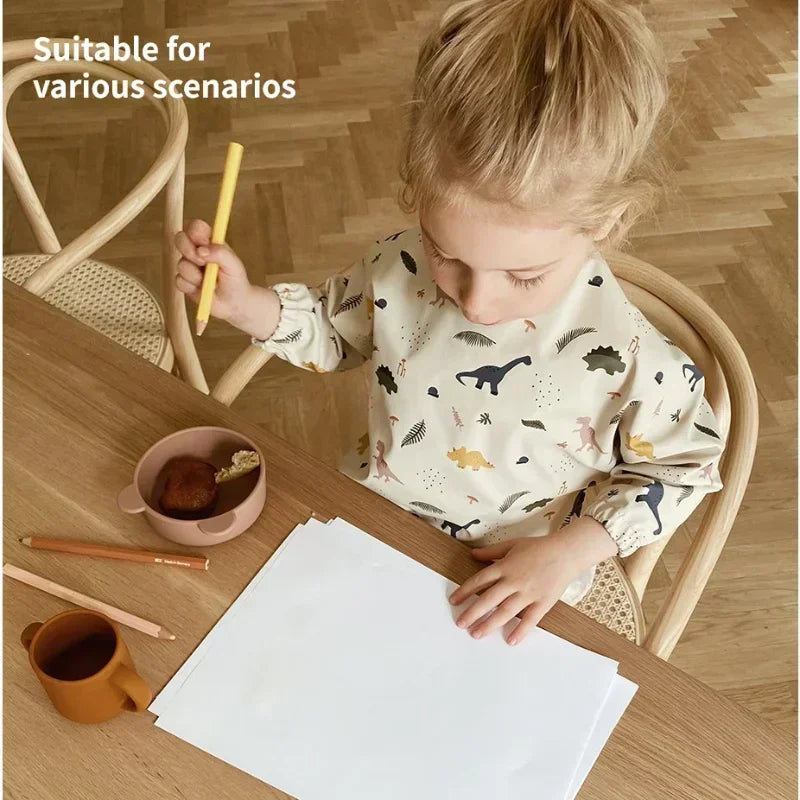 Waterproof Long-Sleeve Baby Bib