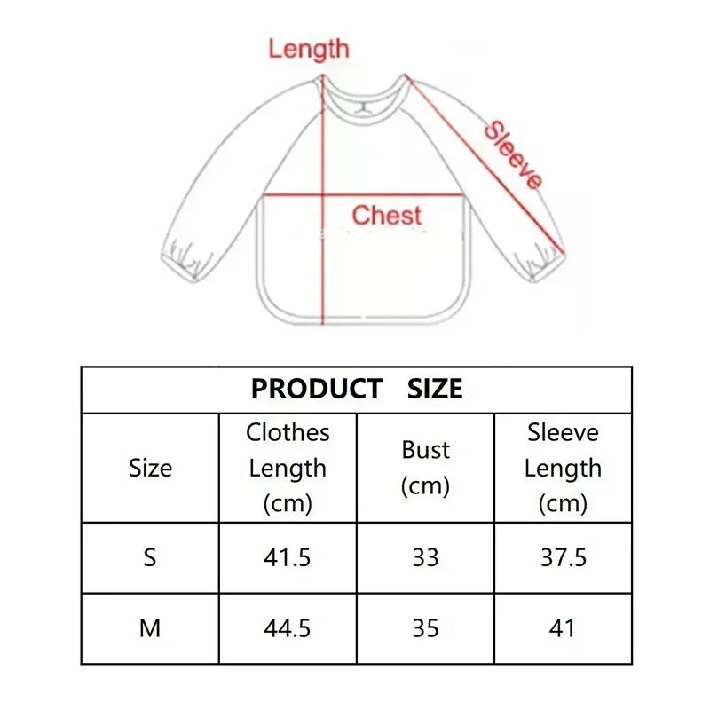 Waterproof Long-Sleeve Baby Bib