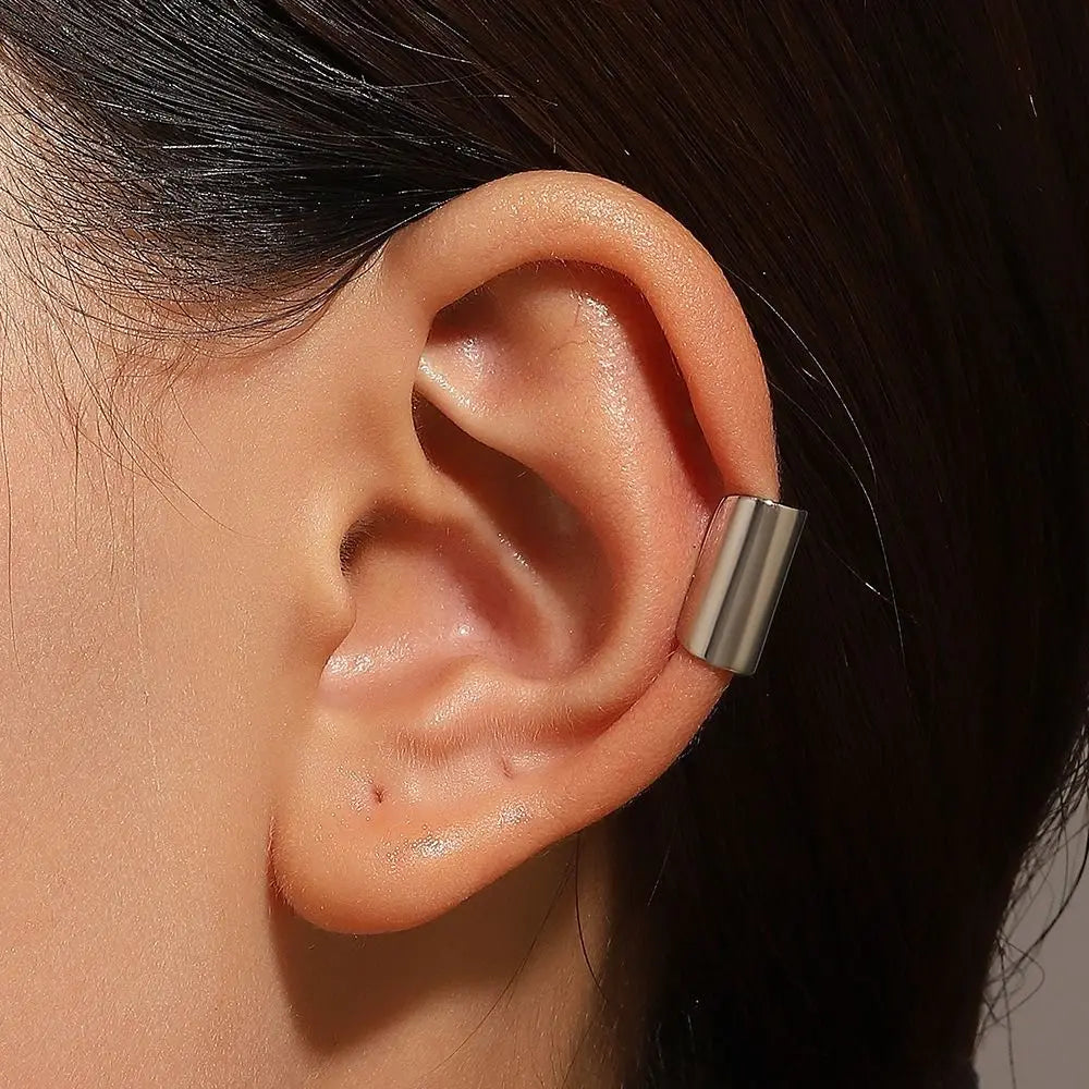 Long Tube Clip-On Ear Cuff