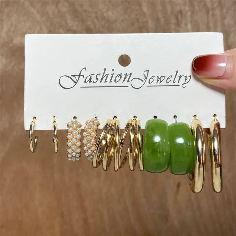 Earrings Set Butterfly Acrylic