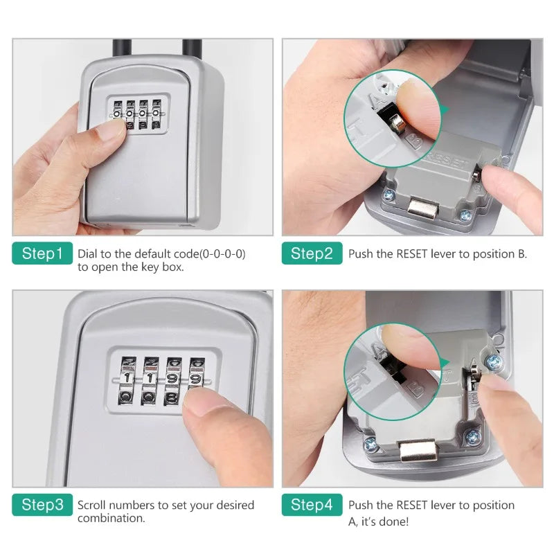 🔐 Zinc Alloy Key Safe Box