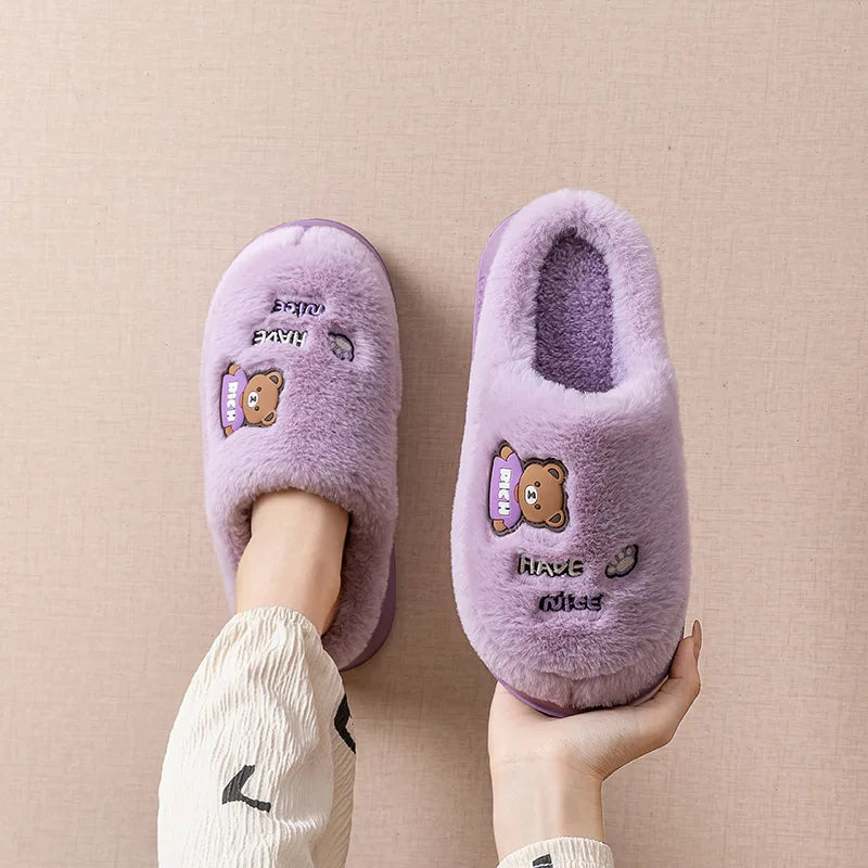 Women's Fluffy Platform Slippers
