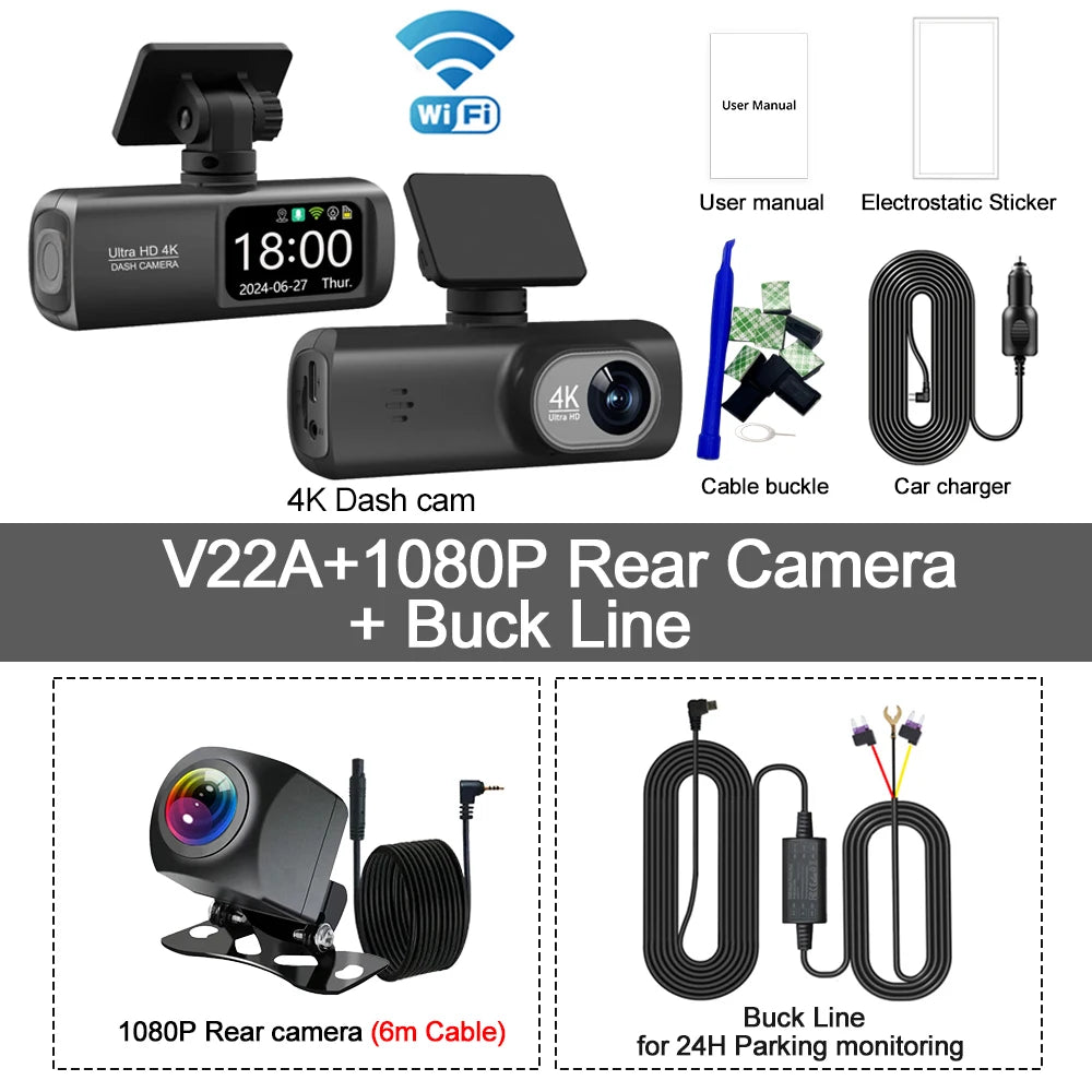 ⭐ Soam 4K Dual Dash Cam