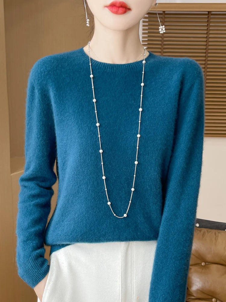 100% Merino Wool Crew Neck Sweater