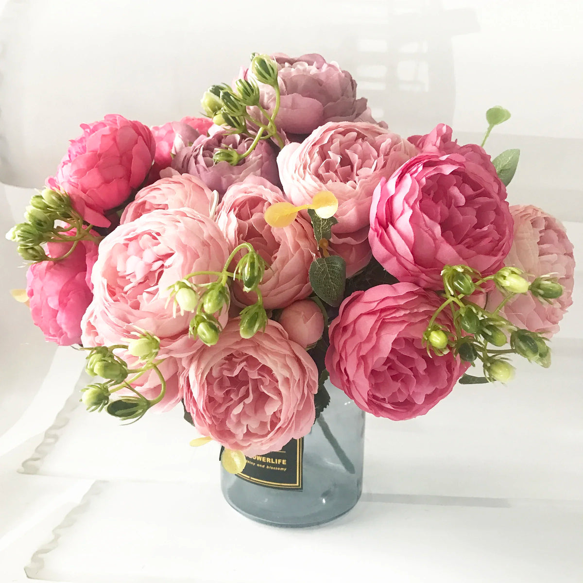 Pink Silk Peony Bouquet 30cm