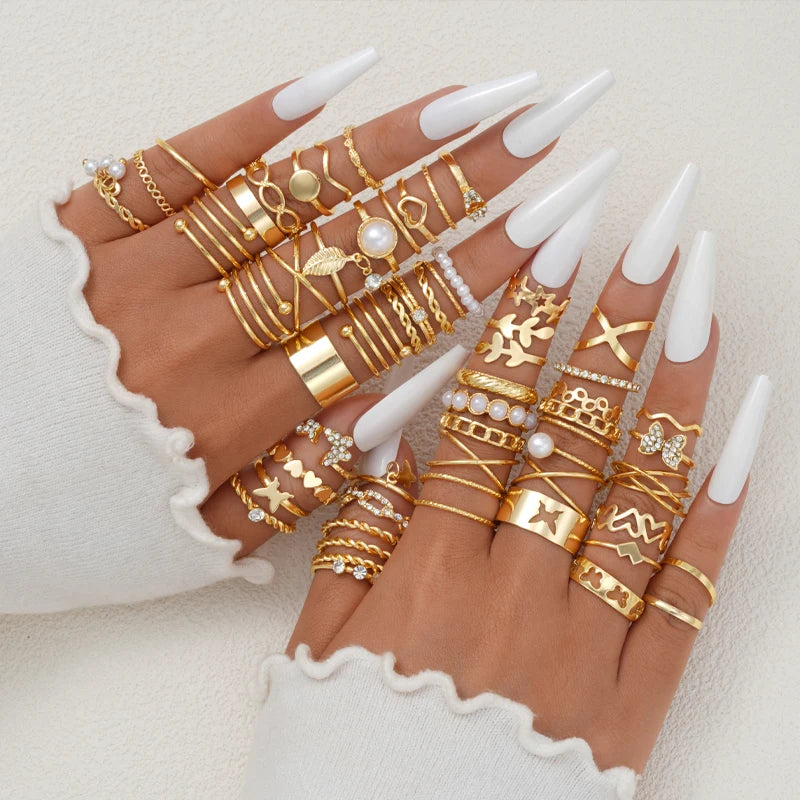 Vintage Rings Set – 58 Pcs