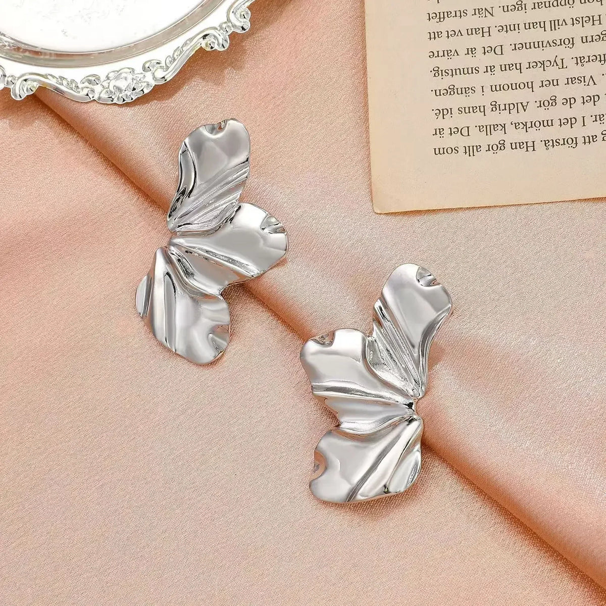 French Petal Stud Earrings