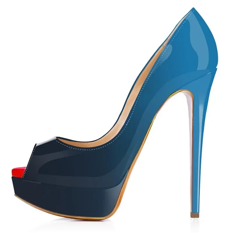 Women's 14cm Platform Peep-Toe Stiletto Heels