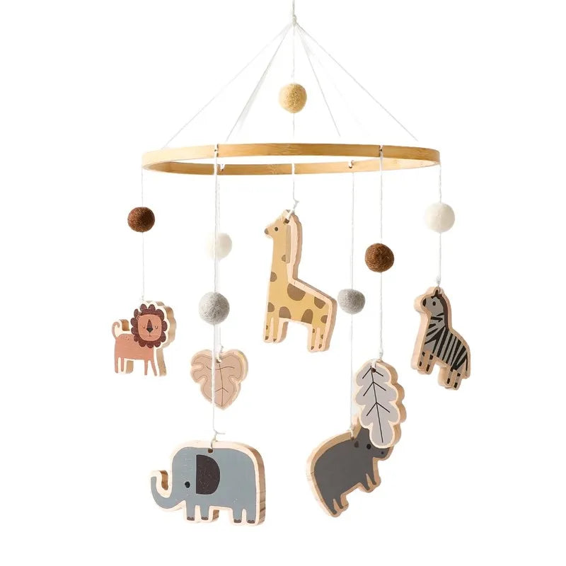 ⭐ Wooden Crochet Stars Baby Crib Mobile