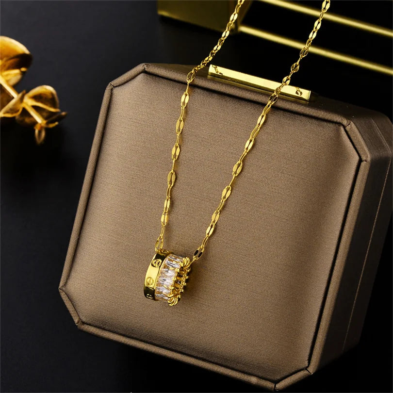 ✨ Light Luxury Zircon Crystal Necklace