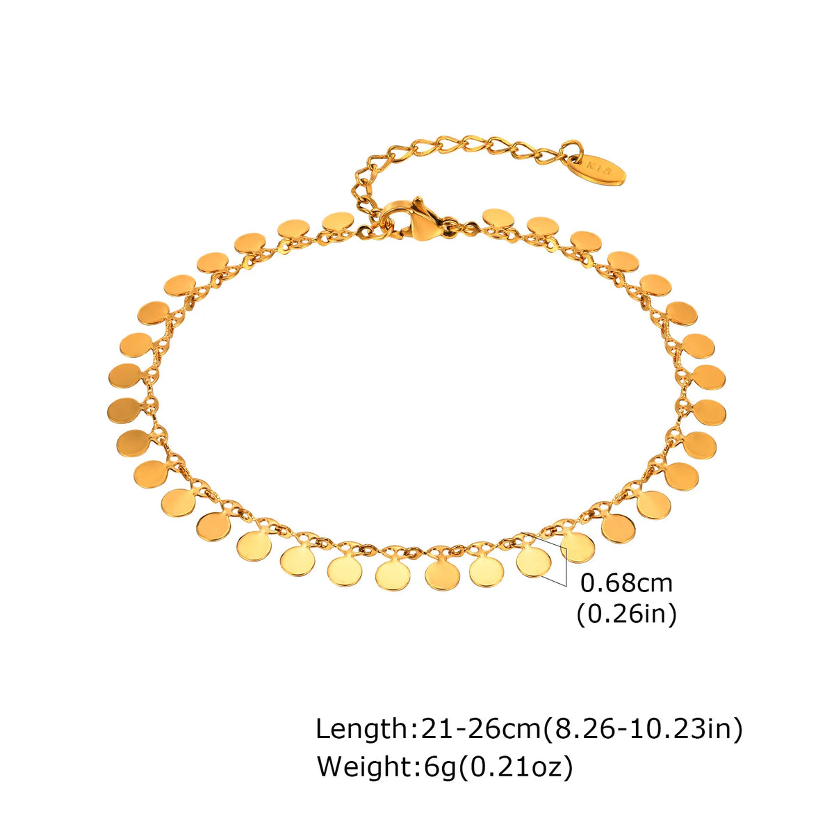 18K Gold Plated Snake Chain Anklet Set