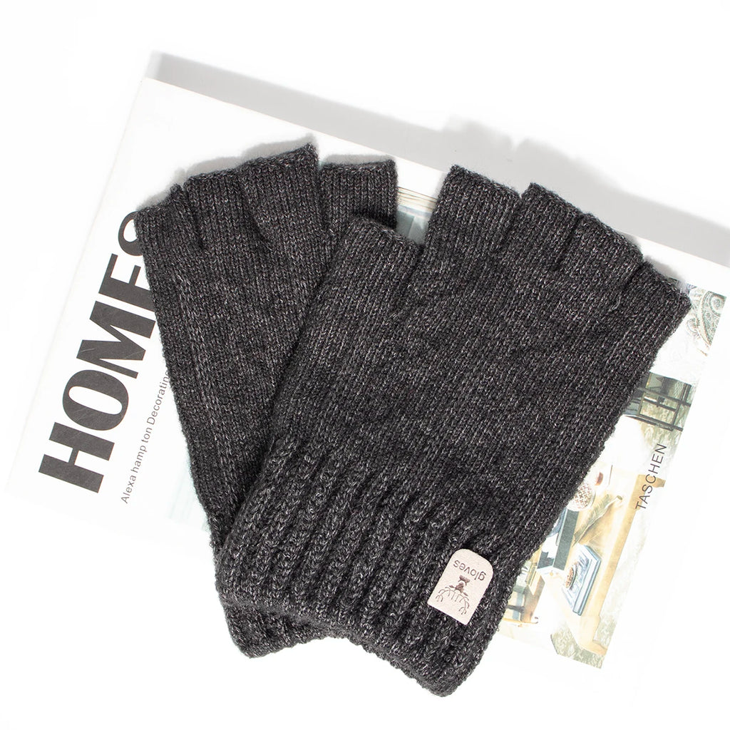 Knitted Half-Finger Gloves