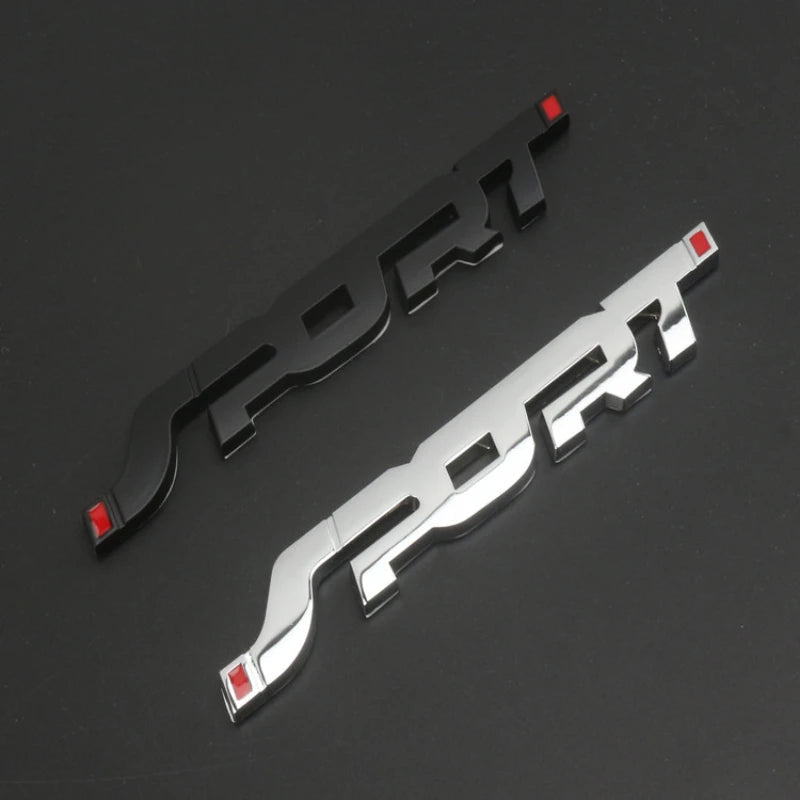 🏁 3D Metal Chrome Sport Logo Emblem Sticker